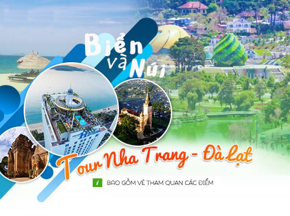 Tour Nha Trang Đà Lạt 4n3d, đường bay từ Hà Nội