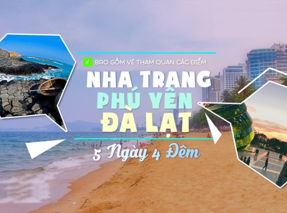 Tour Nha Trang- Phú Yên- Đà Lạt, 5n4d, đường bay từ Hà Nội