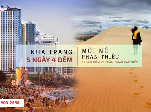 Tour Nha Trang- Phan Thiết Mũi Né 5n4d, đường bay từ Hà Nội