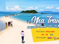 Tour Nha Trang- Bình Ba/Điệp Sơn 4n3d, đường bay từ Hà Nội